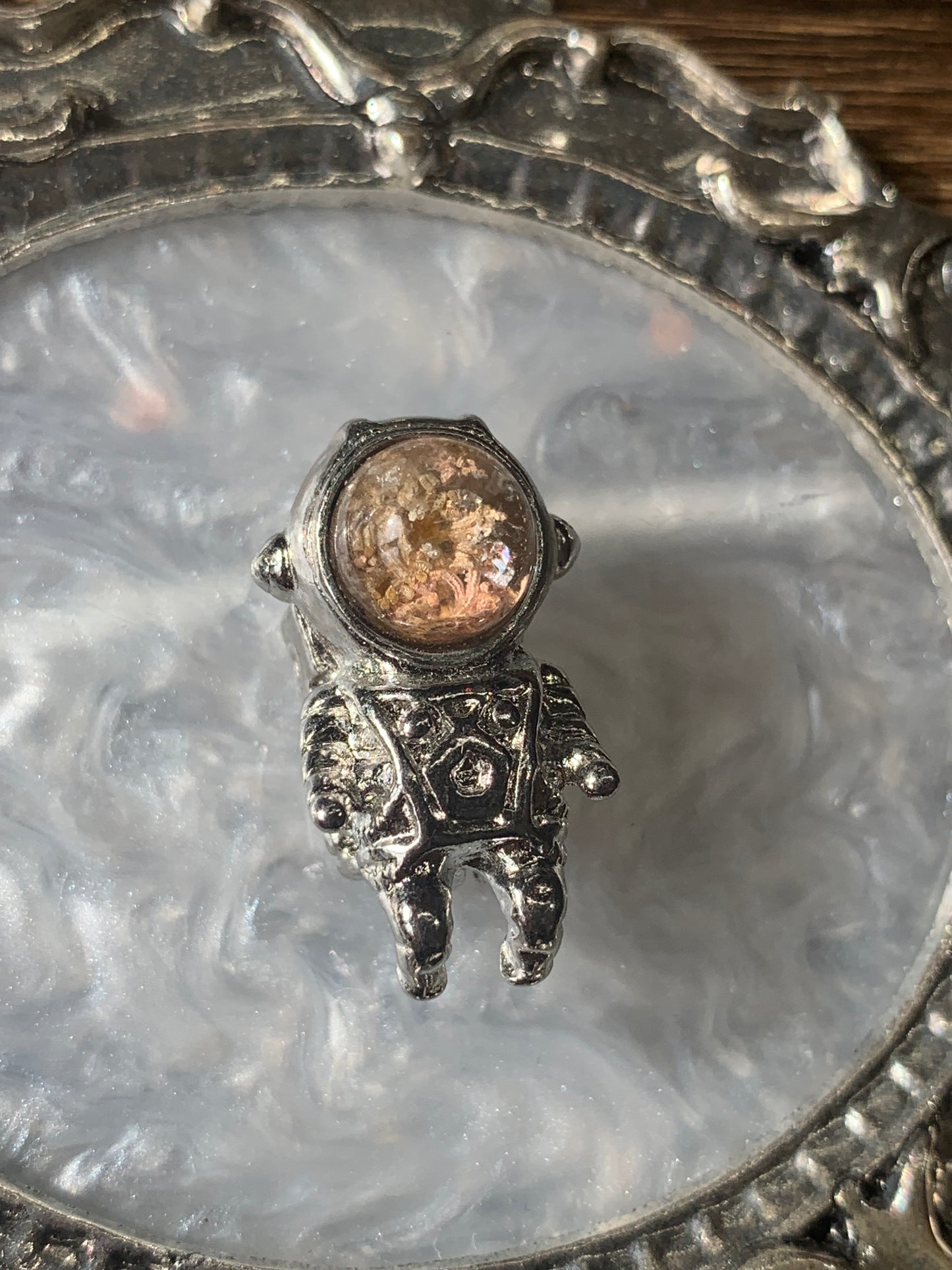 【宇宙飛行士パーツ付き】ガーデンクォーツ チェーンを通せばネックレスにも n297