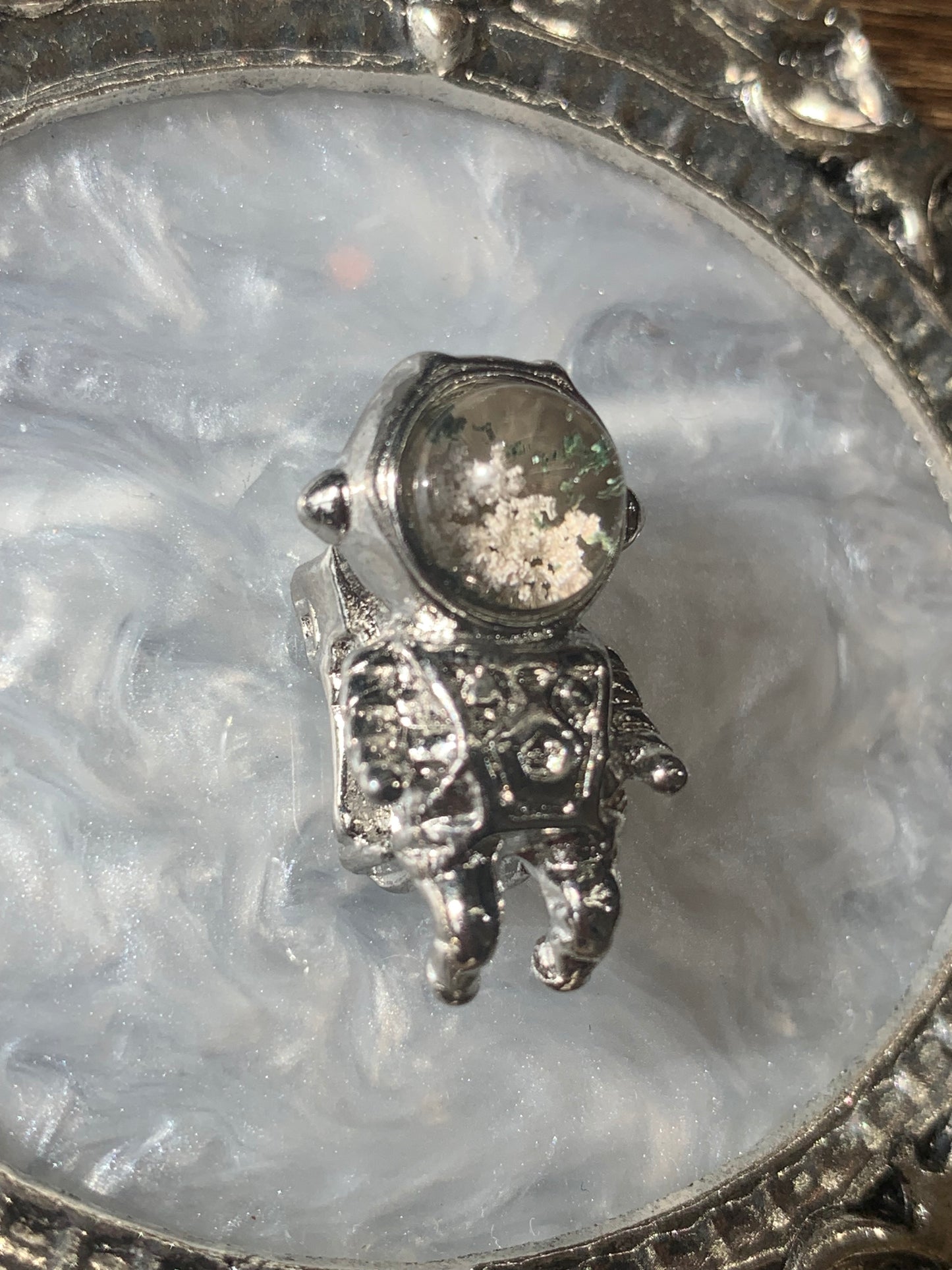 【宇宙飛行士パーツ付き】ガーデンクォーツ チェーンを通せばネックレスにも n298