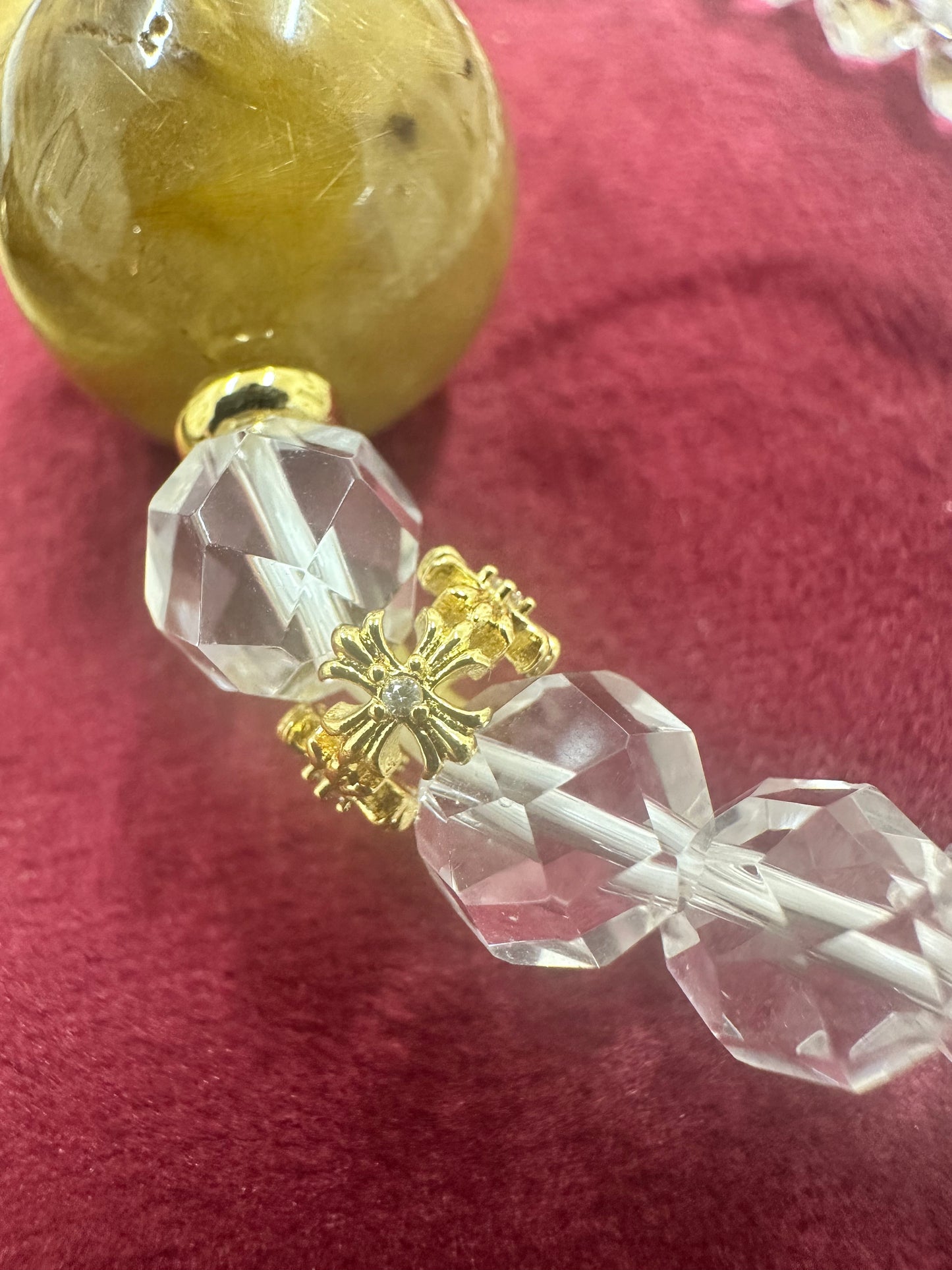 数量限定!送料無料🆓2025年開運✨️ルチルクォーツクォーツ✖️ヒマラヤ水晶✖️カット水晶ブレスレット