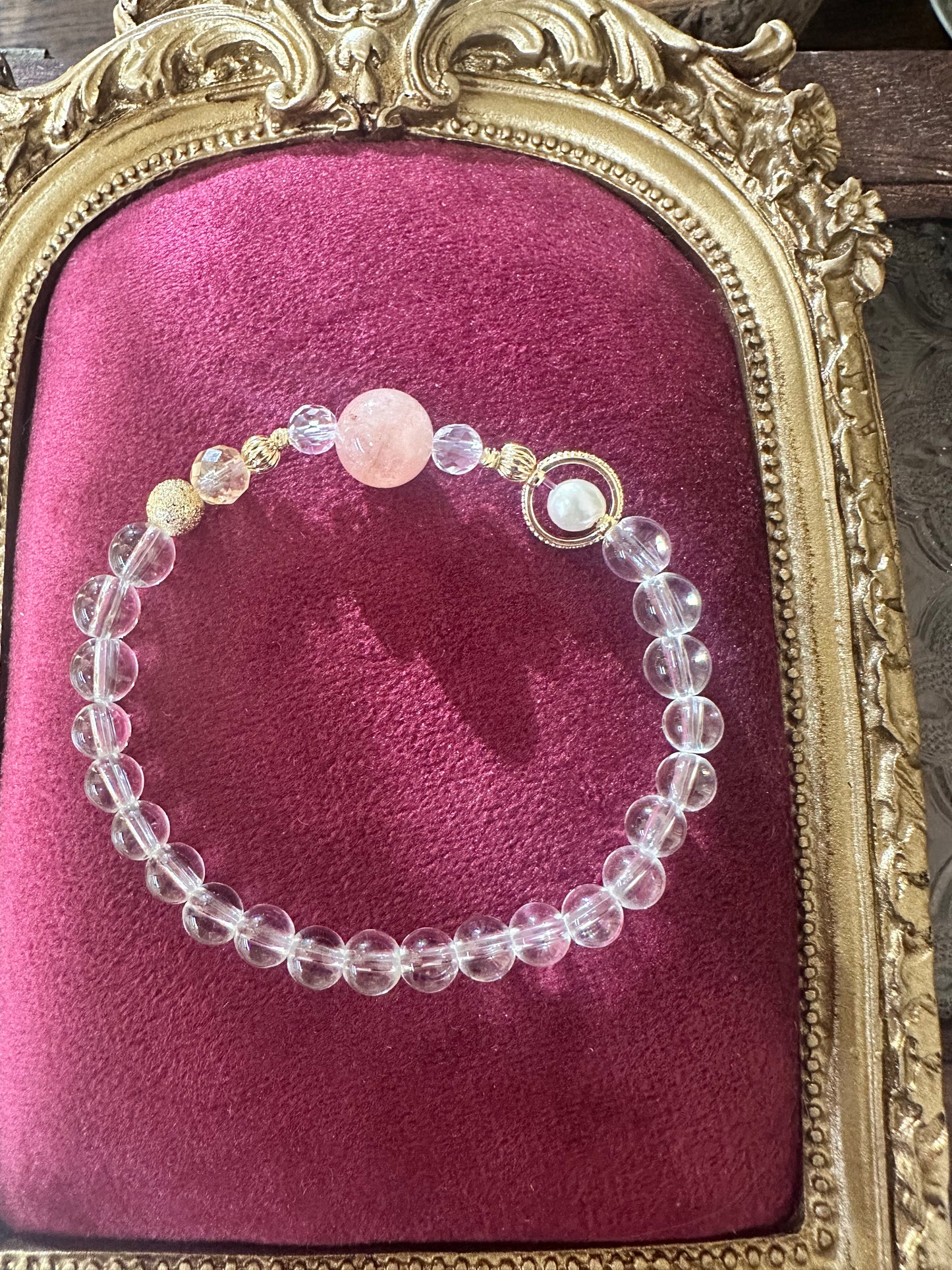 🌸送料無料🌸4月誕生石 ✧ モルガナイト 水晶 パール シトリン