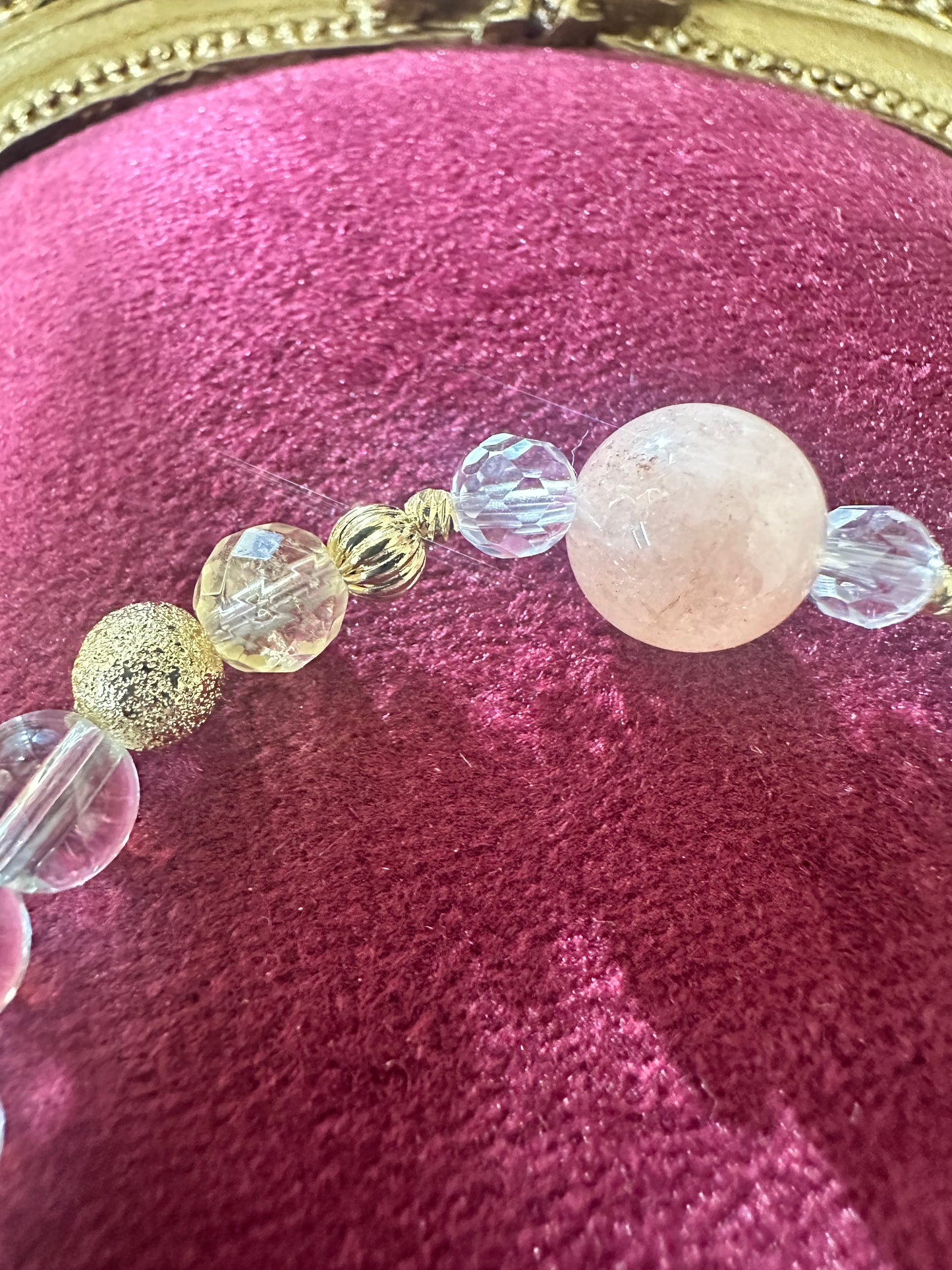 🌸送料無料🌸4月誕生石 ✧ モルガナイト 水晶 パール シトリン
