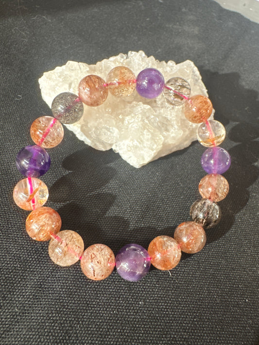 【ブレスレッド】送料無料　スーパーセブン（10㎜）「多彩なエネルギーで心身を整える」　n333