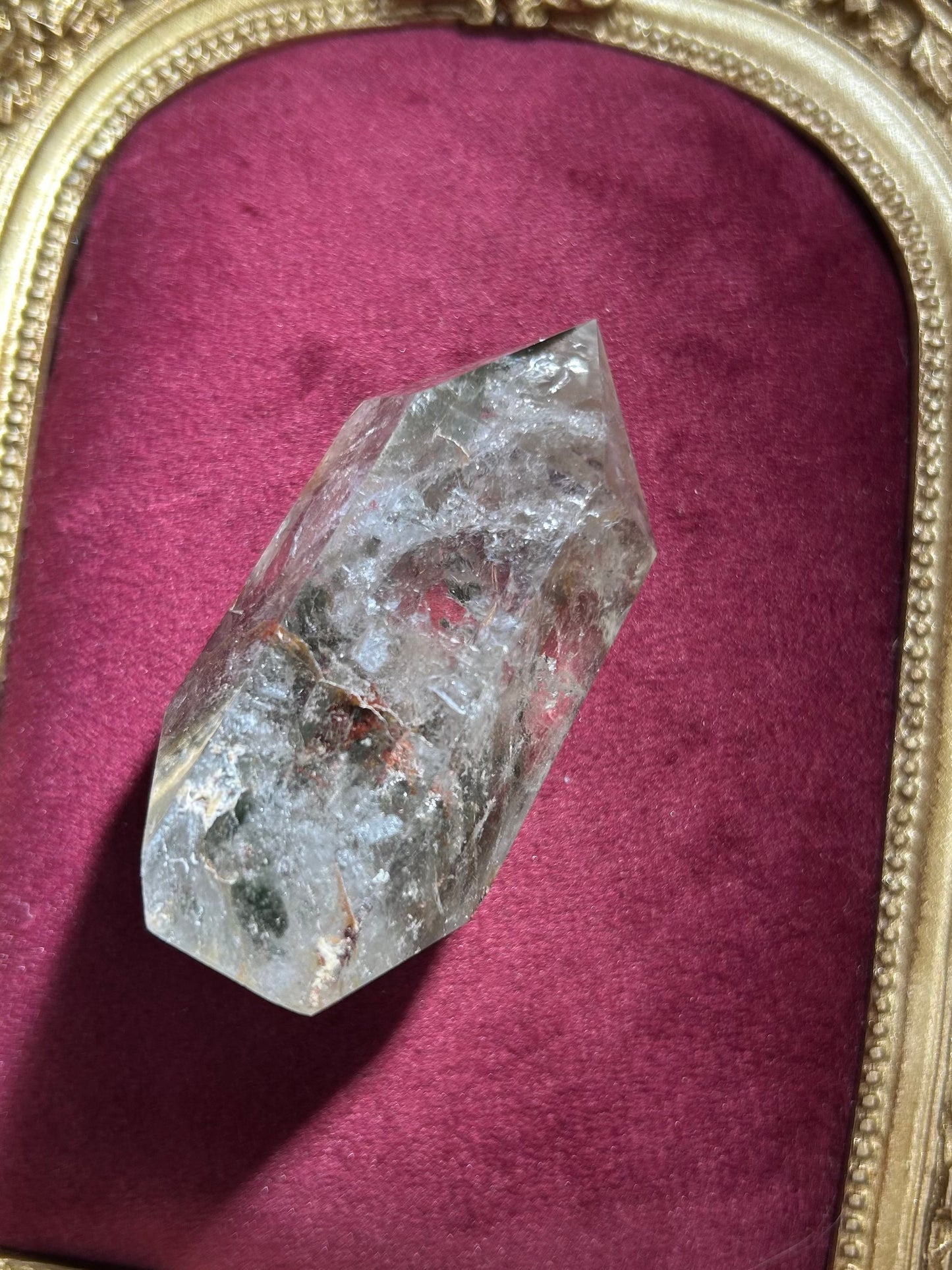 【自然の庭を閉じ込めた】虹入りガーデンクォーツ（ブラジル産）n397
