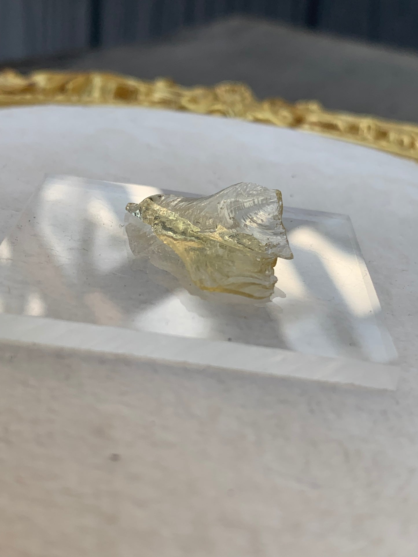 【古代レムリアの記憶を宿す石】【ネバダ州産】アンダラクリスタル　ゴールドイエロー系　n322