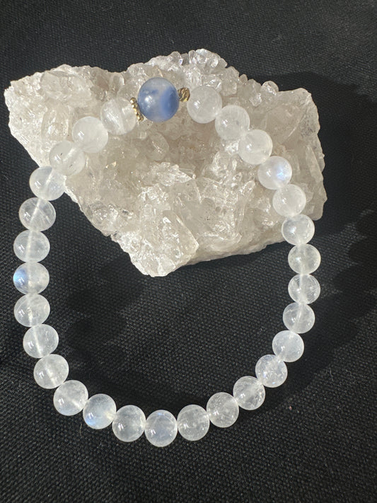 【12星座サポートブレスレッド】　送料無料　かに座〜ムーンストーン〜　n332