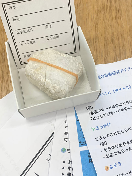 【夏休み！自由研究応援！】水晶ジオード　アイディアシートセット　n281