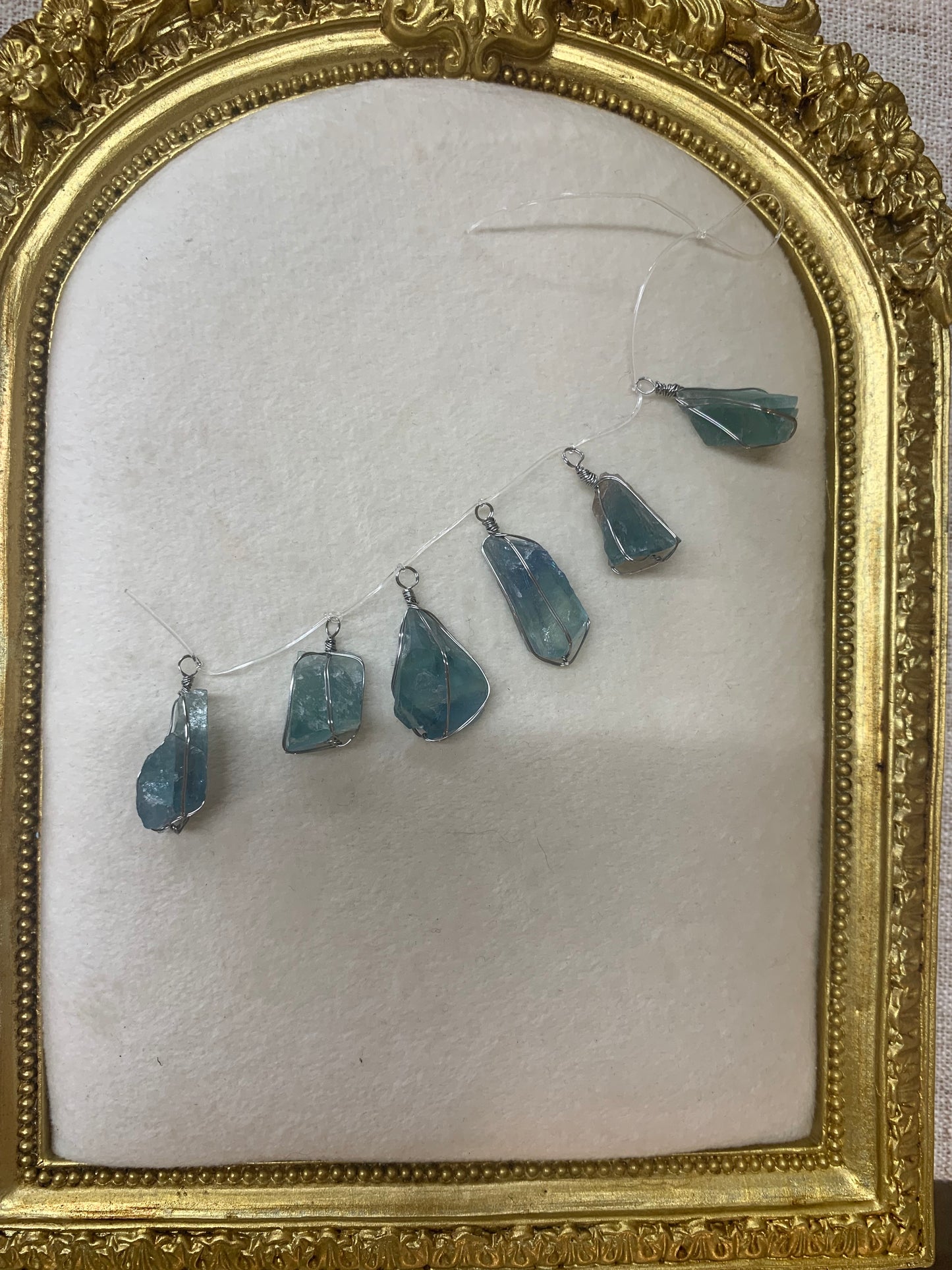 【原石パーツ】フローライト原石　6個セット　n300