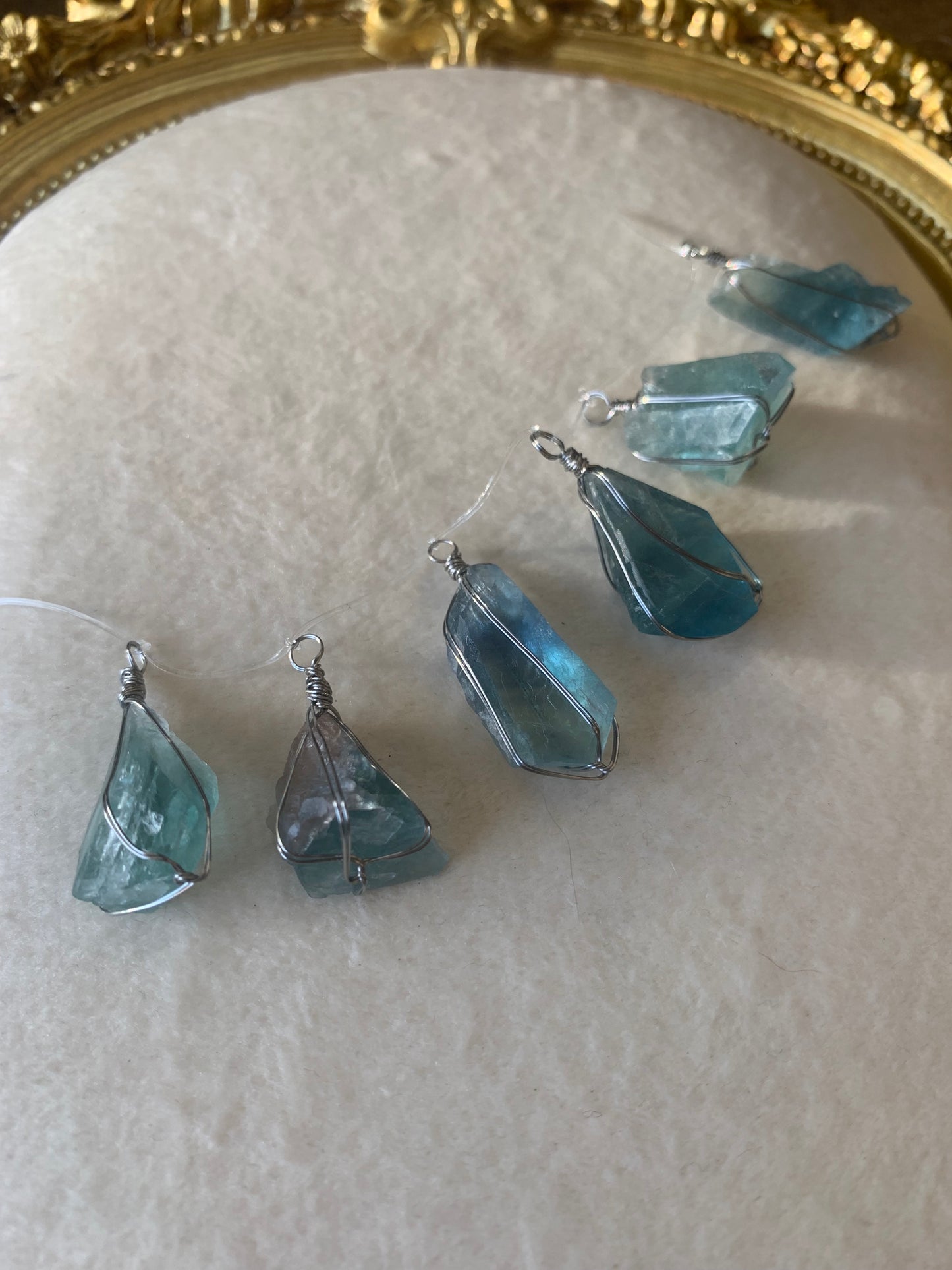 【原石パーツ】フローライト原石　6個セット　n300