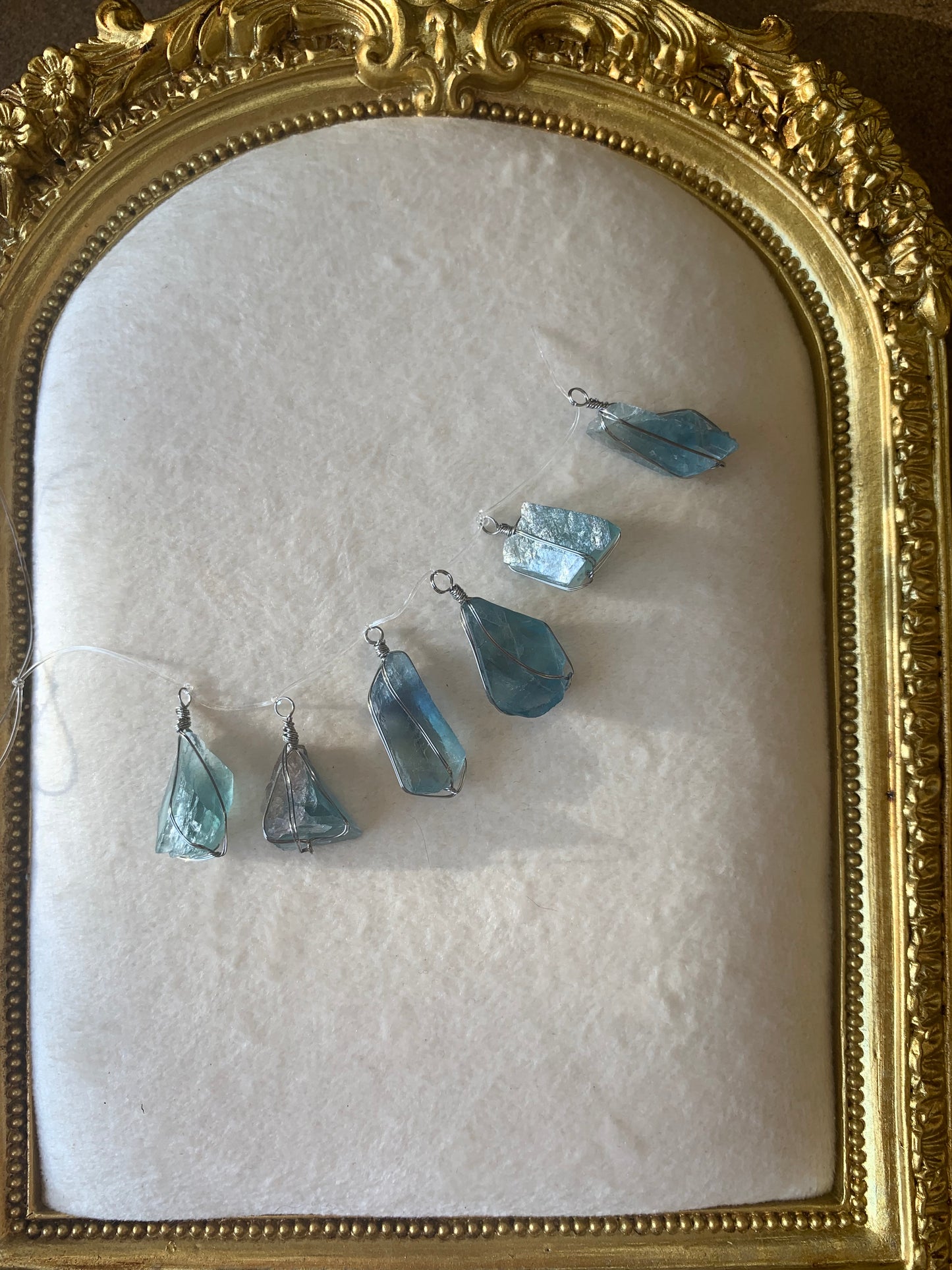 【原石パーツ】フローライト原石　6個セット　n300