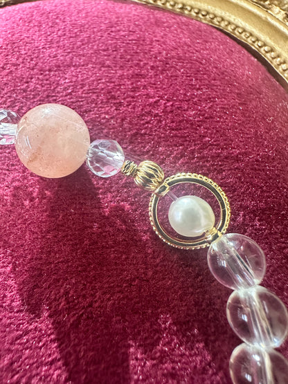 🌸送料無料🌸4月誕生石 ✧ モルガナイト　水晶　パール　シトリン