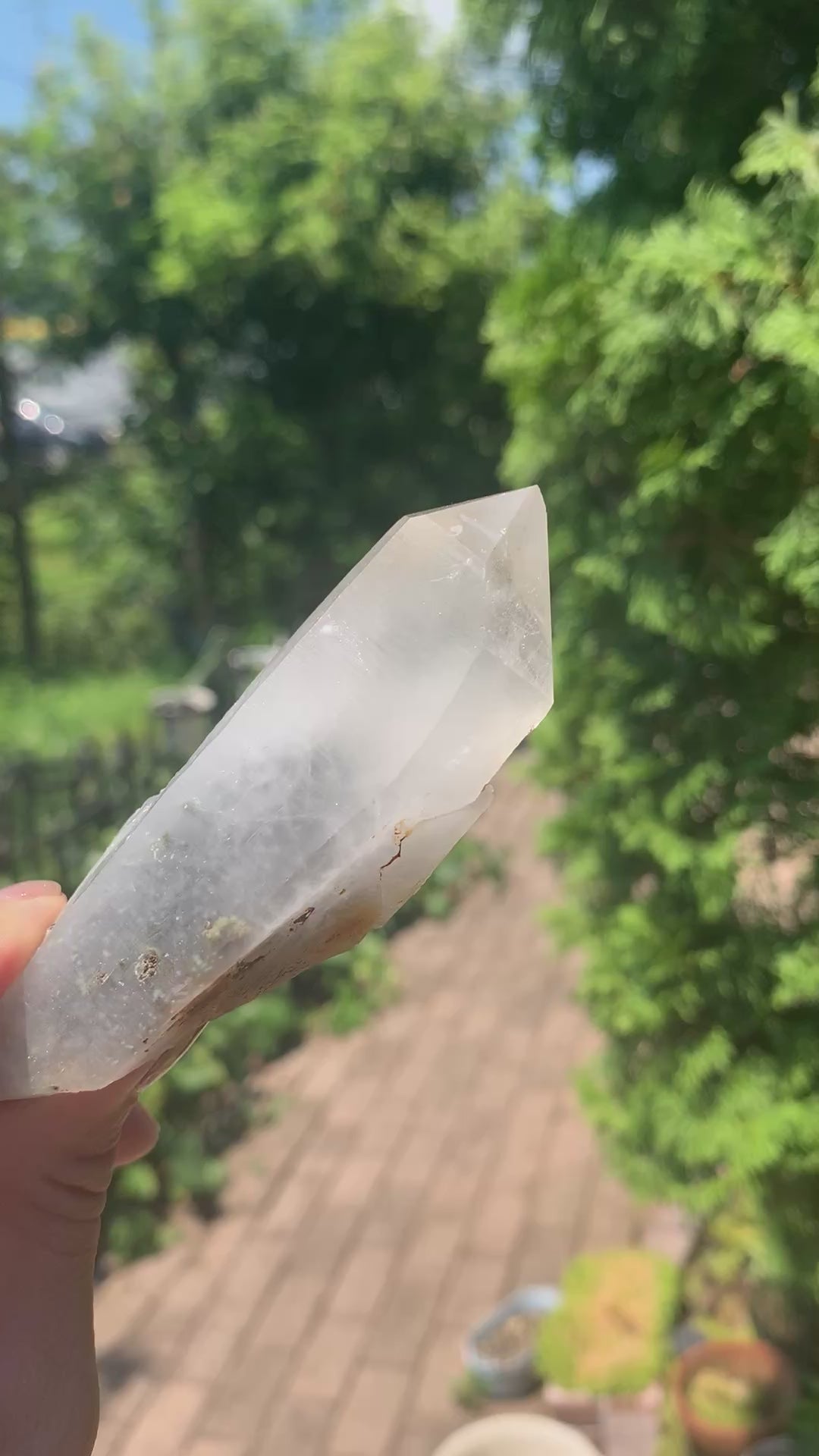 希少な国産！まりも入り水晶ポイント 大分県尾平鉱山の